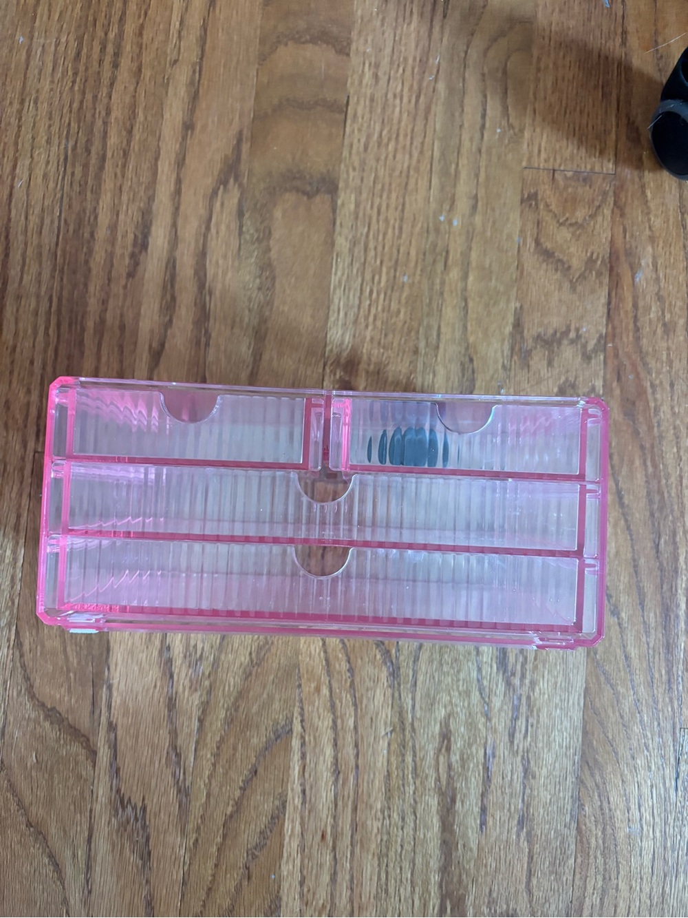 Pink makeup organizer